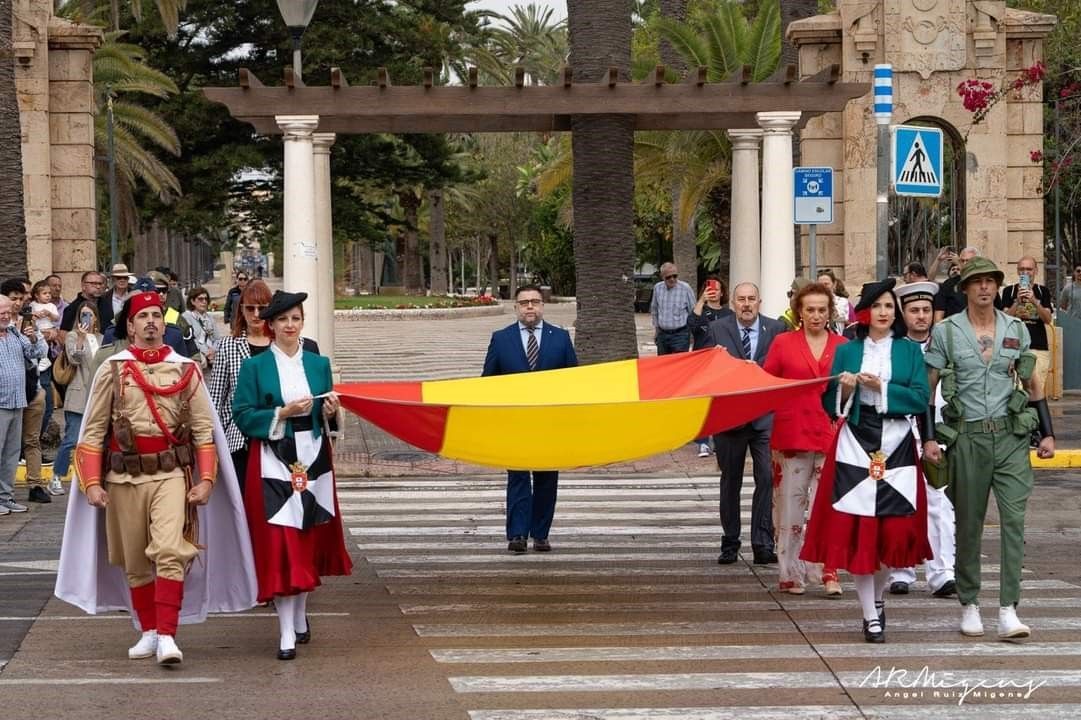 La Casa de Ceuta en Melilla participa en el izado de la Bandera que da inicio a los actos del DIFAS 2024 en Melilla